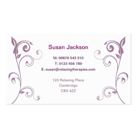 Reflexology Business Card