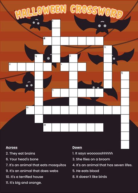 Halloween Easy Crossword Puzzles Free Pdf Printables Printablee