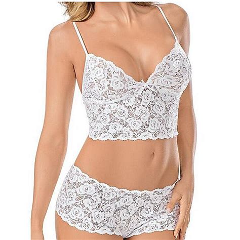 Fashion Ensemble De Lingerie Deux Pi Ces En Dentelle Fines Bretelles