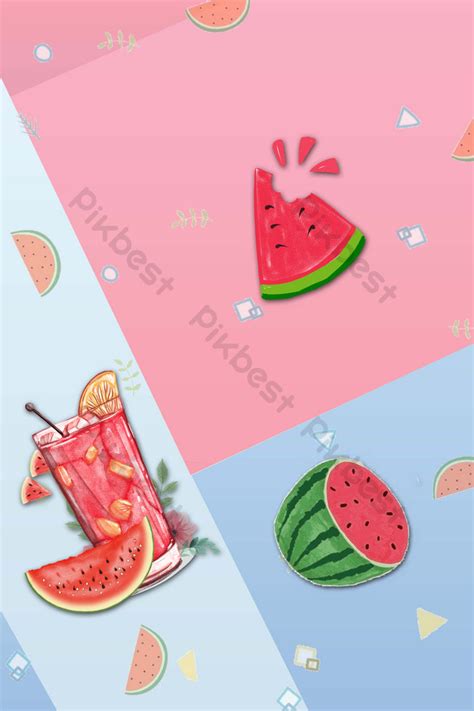 simple fruit watermelon theme background backgrounds psd