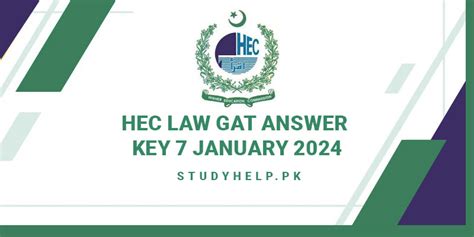 HEC LAW GAT Answer Key 7 January 2024