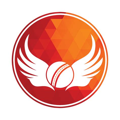 Cricket Sports Vector Logo Design Template Cricket Ball With Wings