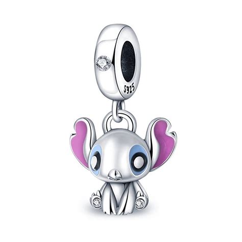 Zawieszka SREBRO 925 Charms Koralik Do PANDORA Disney Stich Sfera