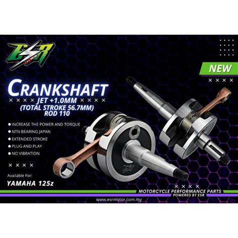 Y125ZR CRANKSHAFT RACING JETROD JET UP 1 0MM 1 4MM ESR RED LEO ORIGINAL