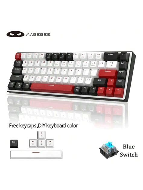 Magegee Mk Sky Layout Hot Swappable Mechanical Keyboard Wired Gaming Keyboard Hot Swappable