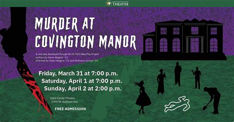 Spring Play Murder At Covington Manor Saint Patrick High School