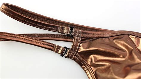 Buy Naturemore Men S Shiny Metallic Bulge Pouch G String Thong Bikini Briefs Strappy Jockstrap