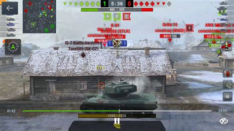 Blitz WoT AMX 50 B Winter Malinovka YouTube