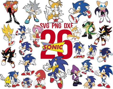 100 Sonic The Hedgehog Bundle Svg Sonic Svg Sonic Characters Svg Porn