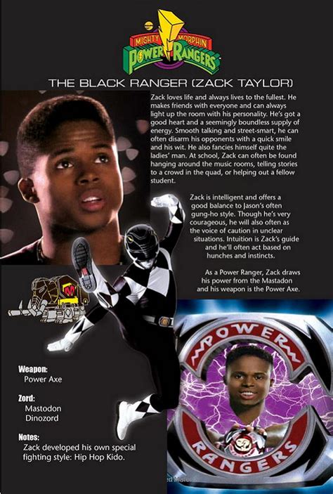 The Black Ranger Zach Taylor First Power Rangers Sabans Power