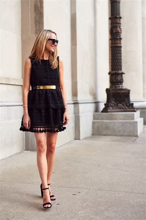 Little Black Tassel Dress Fashion Jackson
