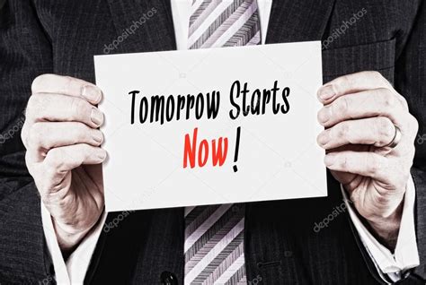 Tomorrow Starts Now Concept — Stock Photo © Izelphotography 71167287