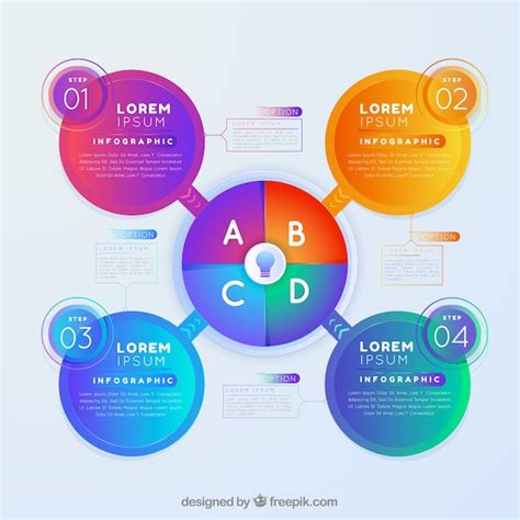 Free Vector Infographic With Colorful Circles