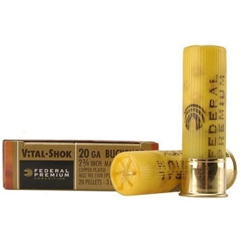 Bullseye North Federal Premium Vital Shok Ammo 20 Gauge 2 34