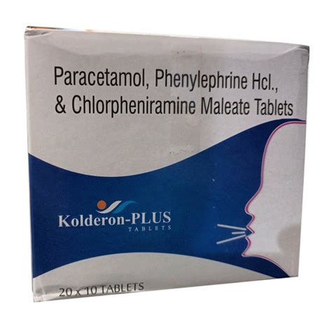 Paracetamol Phenylephrine Hcl Chlorpheniramine Maleate Tablets