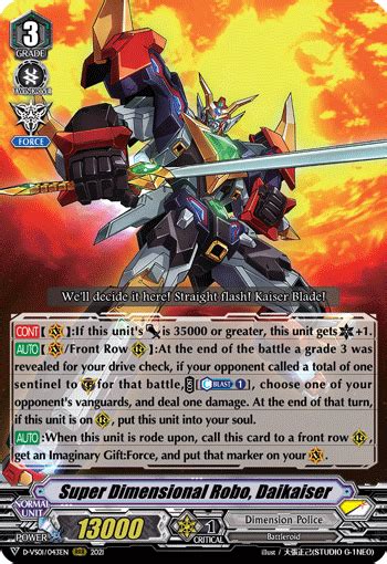 Dimensional Robo V Premium Deck Info And Tops VG Paradox