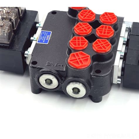 P80 Solenoid 3 Spool Monoblock Directional Valve Boxinhuasheng Hydraulic