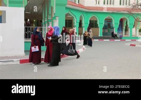 Female students at the Islamic University of Gaza in Gaza City, West ...