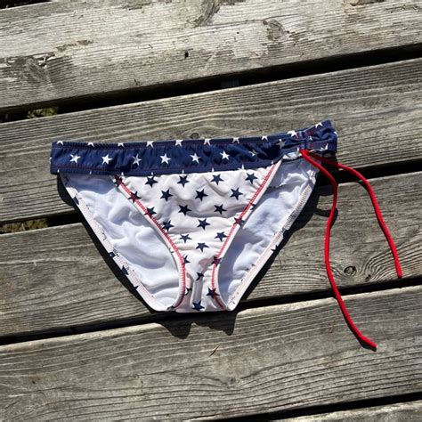 Bare Nothings Swim Bare Nothings Patriotic Stars Colorblock Bikini Bottom Size Medium Poshmark