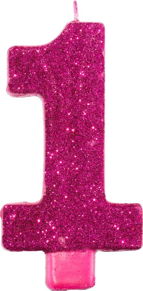 Giant Glitter Number 1 Birthday Candle Pink Canadian Tire