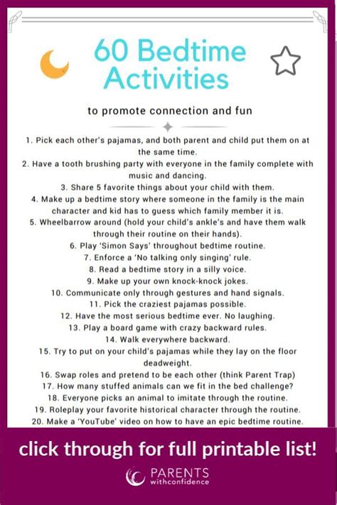60 Fun And Calming Activities To Make Bedtime Unbelievably Easy Kids