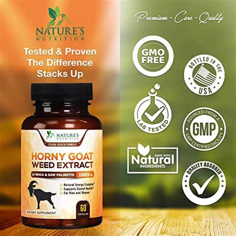 Horny Goat Weed Extract Maximum Strength Drive Size Stamina Power