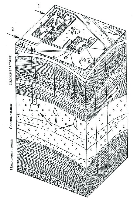 16. Schematic diagram of underground storage in rock salt 1 -ground ...