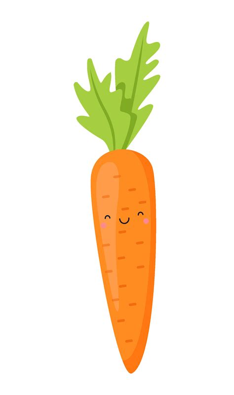 Cute carrot in kawaii style. Clipart image isolated on white background. 27797916 Vector Art at ...