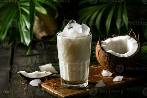 Creamy Coconut iced drink. Generate Ai 33120553 Stock Photo at Vecteezy
