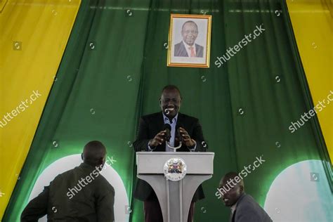 Kenyas Presidentelect William Ruto Stands Under Editorial Stock Photo