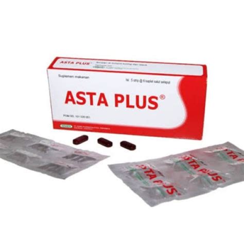 Jual ASTA PLUS BOX ISI 30 KAPLET ASTAPLUS SUPLEMEN MAKANAN TERBARU