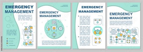 Emergency management brochure template. Flyer, booklet, leaflet print ...