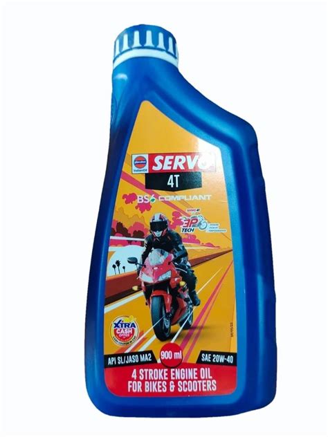 900ml Servo SAE 20W40 4T Bike Engine Oil Bottle Of 900 ML At Rs 180