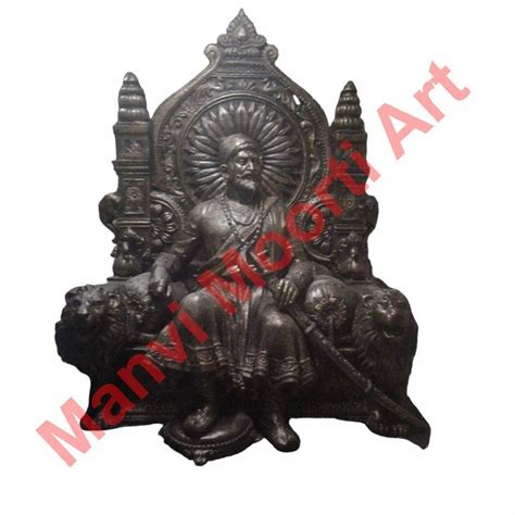 Black 3 Feet Chhatrapati Shivaji Maharaj Marble Human Statue For