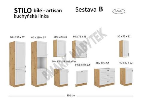 Kuchy Sk Linka Stilo Dub Artisan B L Mdf Sestava B Cm