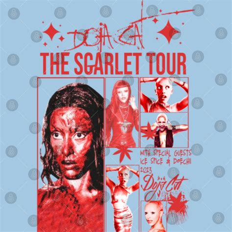 Doja Cat The Scarlet Tour Poster Set Doja Cat Scarlet Tour With 2