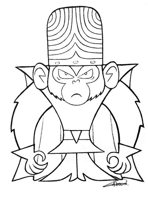 Day 36 Mojo Jojo Lineart By Kitty Xx On Deviantart