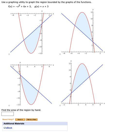 Solved Use A Graphing Utility To Graph The Region Bounded By Chegg