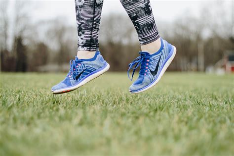 Woman Jumping Exercising Outdoors High Quality Free Stock Images
