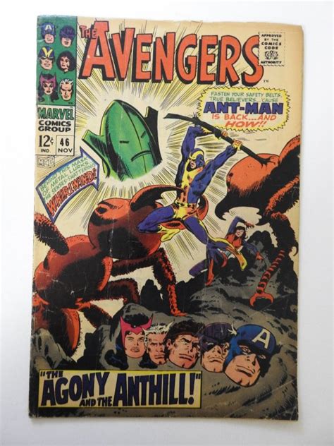 The Avengers 46 1967 GD VG Condition 1 2 In Tear Fc Comic Books