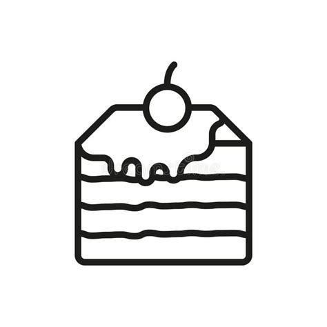 Tiramisu Food Beverage Icon Vector Basic Design Simple And Modern Stock