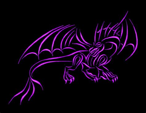 Purple Flame Dragon Digital Art by Tina Barnash - Pixels