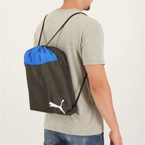 Bolsa De Gin Stica Puma Teamgol Preta E Azul Futfanatics