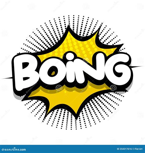 Boing Comic Book Explosion Bubble Vector Illustration Stock Vector