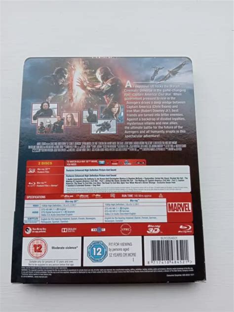 CAPTAIN AMERICA CIVIL War Blu Ray 3D Steelbook EUR 11 83 PicClick IT