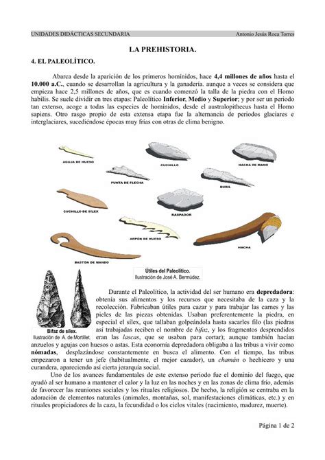 PDF LA PREHISTORIA Roble Pntic Mec Es Arot0012 Origenes Antonio Roca