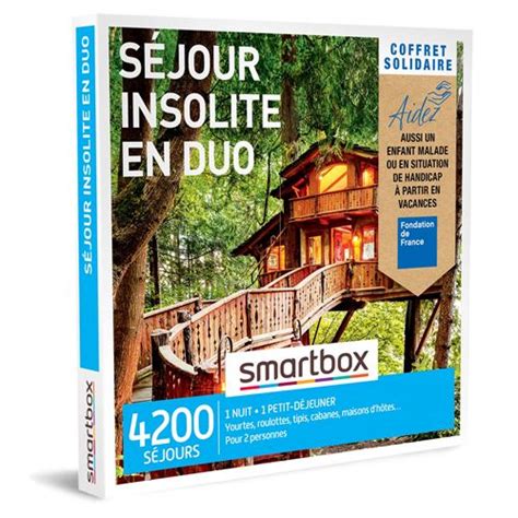 Coffret cadeau Smartbox Fondation de France Séjour insolite en duo