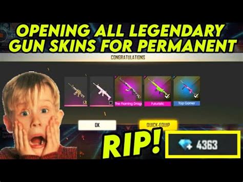 All Legendary Gun Skins Permanent Tips And Tricks Garena Free Fire