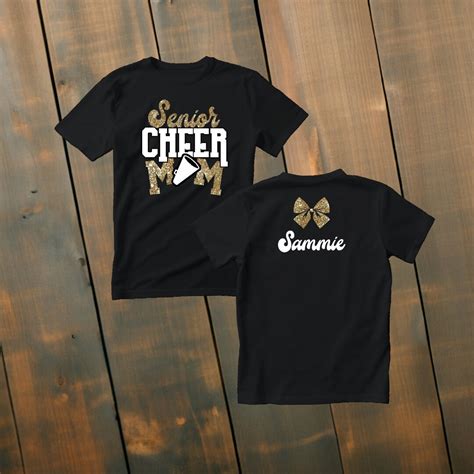 Senior Cheer Mom Shirt Custom Senior Cheer Mom Tshirt Glitter Cheer Mom