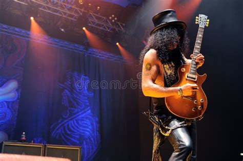 Slash during the concert editorial photo. Image of four - 185917961